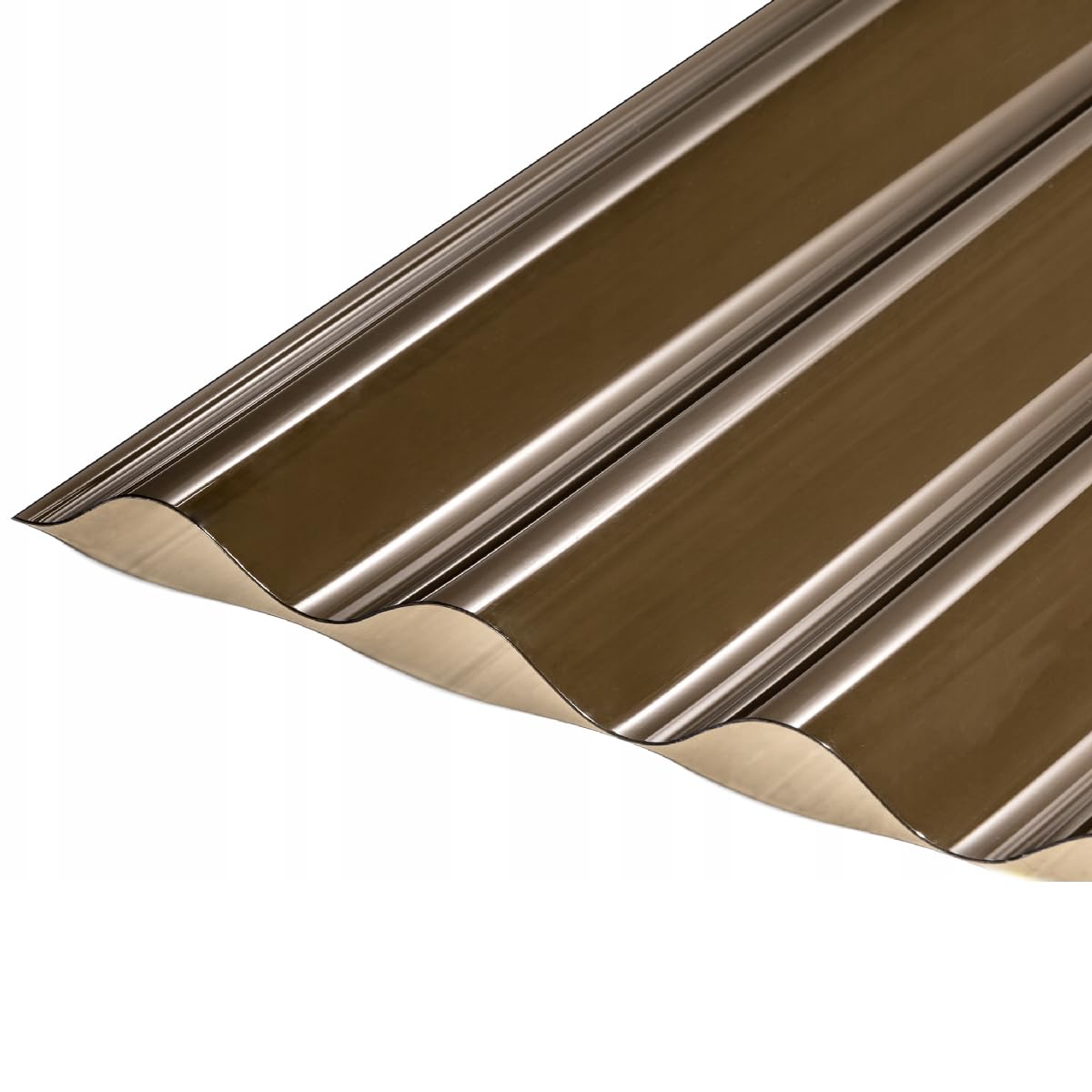 High Impact SunPlex® Bronze Polycarbonate Corrugated Roofing Sheet - 800x3050mm (10ft)