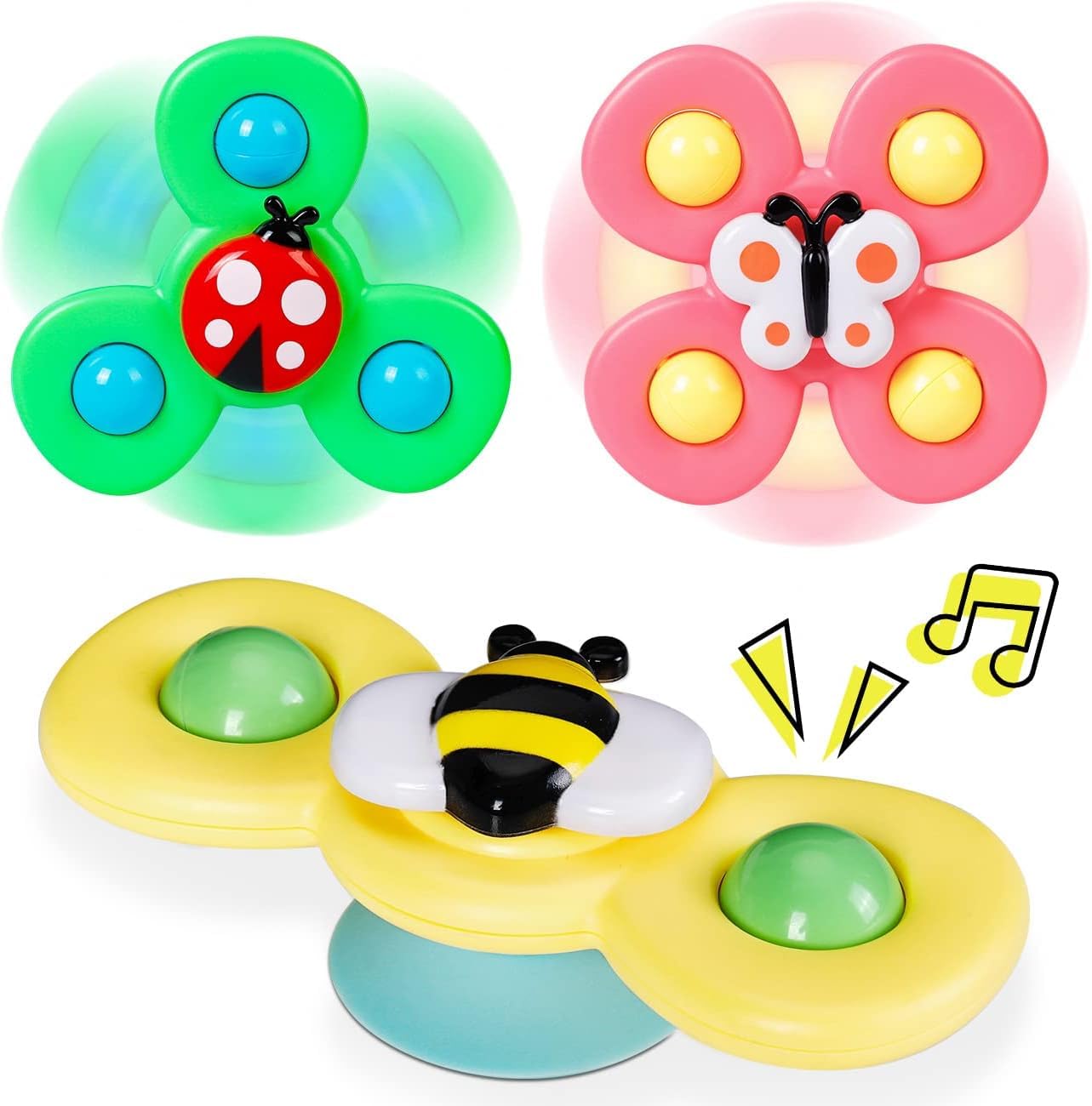 Suction Cup Spinner Toys for 1 2 Year Old Boys Spinning Toys 12-18 Months Sensory Toys for Toddlers 1-3 First Birthday Baby Gifts for Infant|Sensory Baby Bath Toys