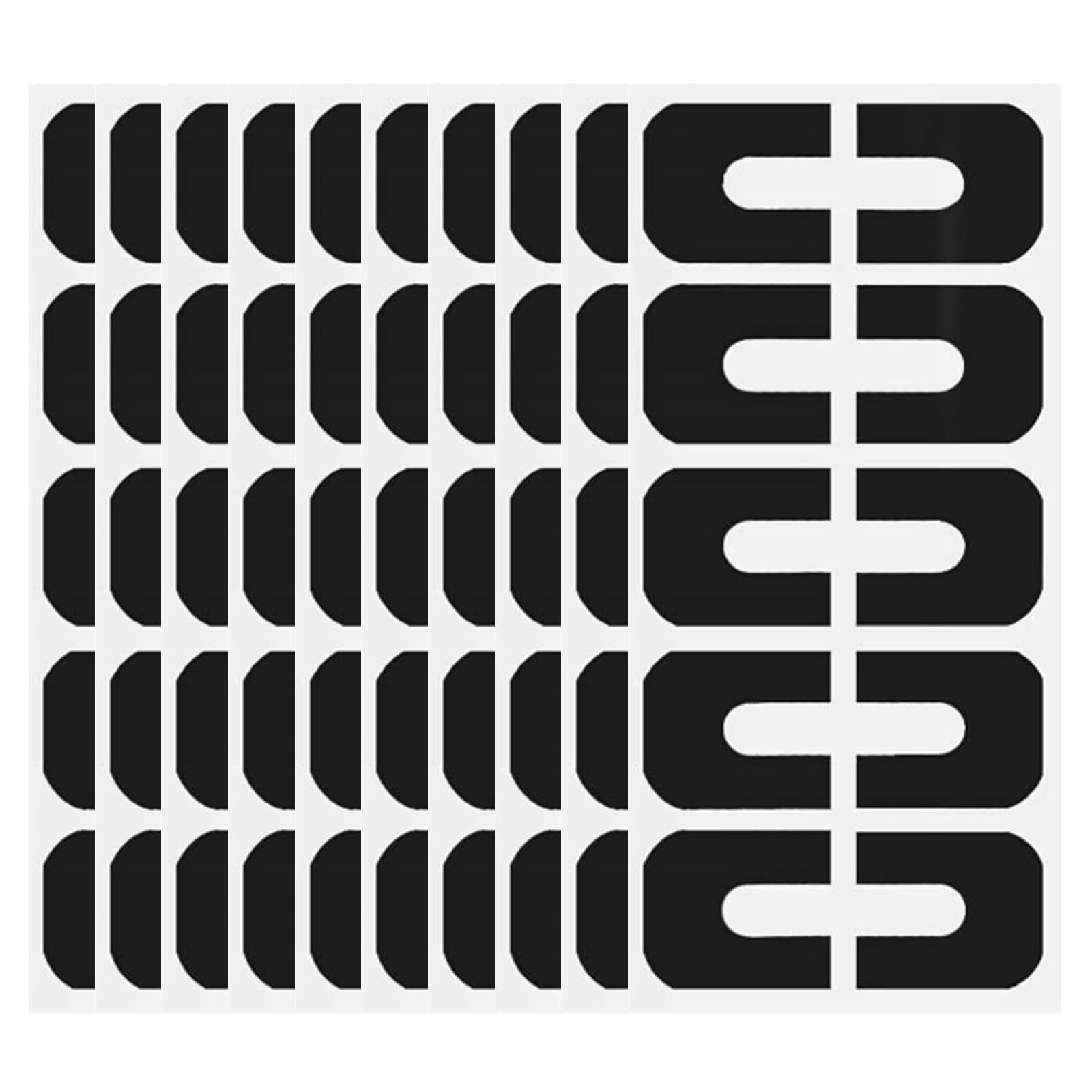 10pcs nail polish protector for fingers, u-shaped nail protector peel off nail tape u v protection cuticle guard for nail painting (black)