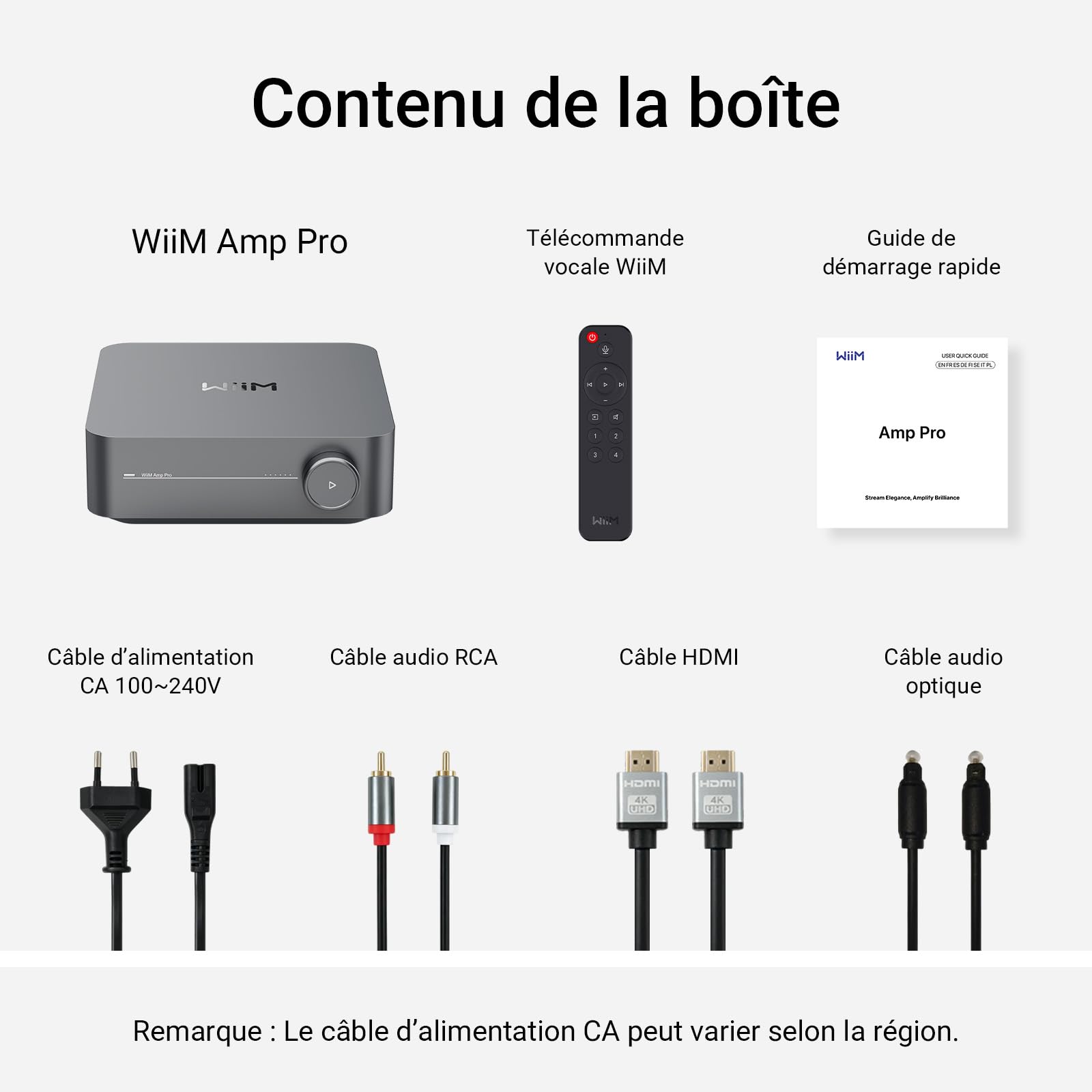 WiiM Amp Pro : Amplificateur de Streaming multiroom | Compatible avec Google Cast, Alexa | HDMI, Contrôle Vocal | Diffusez Depuis Spotify, Amazon Music, Tidal et Plus - Gris foncé
