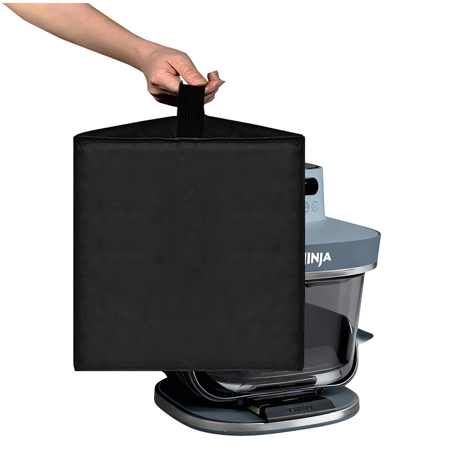 AF-WAN Heavy Duty Waterproof Dust Cover Lid for Ninja AS101CY | AS101LG | AS101DG Crispi Pro 6-in-1 Glass Air Fryer (Cover Only) (Black)