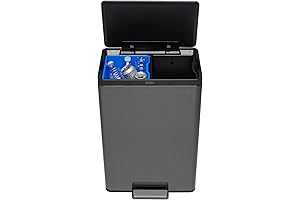 Rubbermaid Elite Stream Step-on Stainless Steel Office Wastebasket