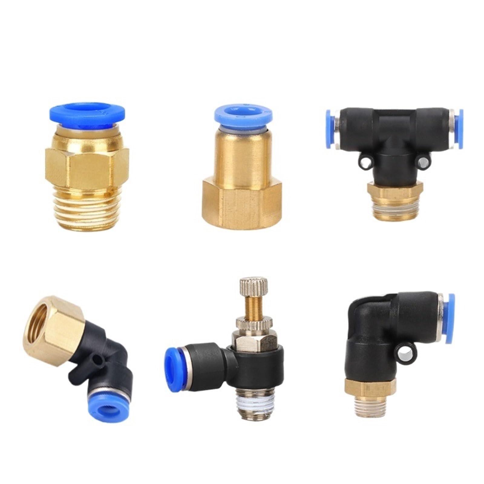 1 raccord de tuyau d'air 4 mm 6 mm 8 mm 10 mm 12 mm PCF/PC/PL/SL/PB/PLF 1/4" 1/8" 3/8" 1/2" connecteur pneumatique (12-03, SL)