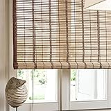 INTRECCI Tenda a Rullo in Bambù per Interni, Veneziana da Interno, per Porte e Finestre, Privacy e Protezione Solare, 100x160 cm, Resistente, Facile da Installare e Pulire, Colore Marrone