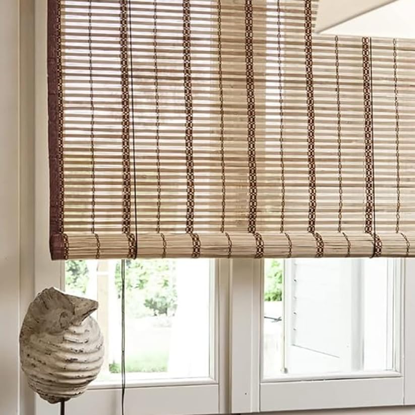 INTRECCI Tenda a Rullo in Bambù per Interni, Veneziana da Interno, per Porte e Finestre, Privacy e Protezione Solare, 100x250 cm cm, Resistente, Facile da Installare e Pulire, Colore Marrone