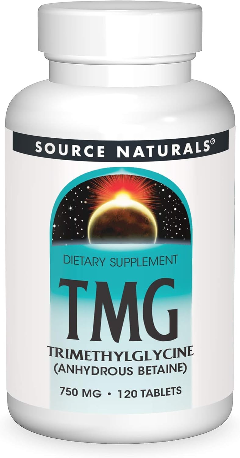 Source Naturals TMG 750mg Trimethylglycine (Anhydrous Betaine) - 240 Tablets