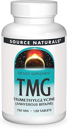 Source Naturals TMG 750mg Trimethylglycine (Anhydrous Betaine) - 120 Tablets