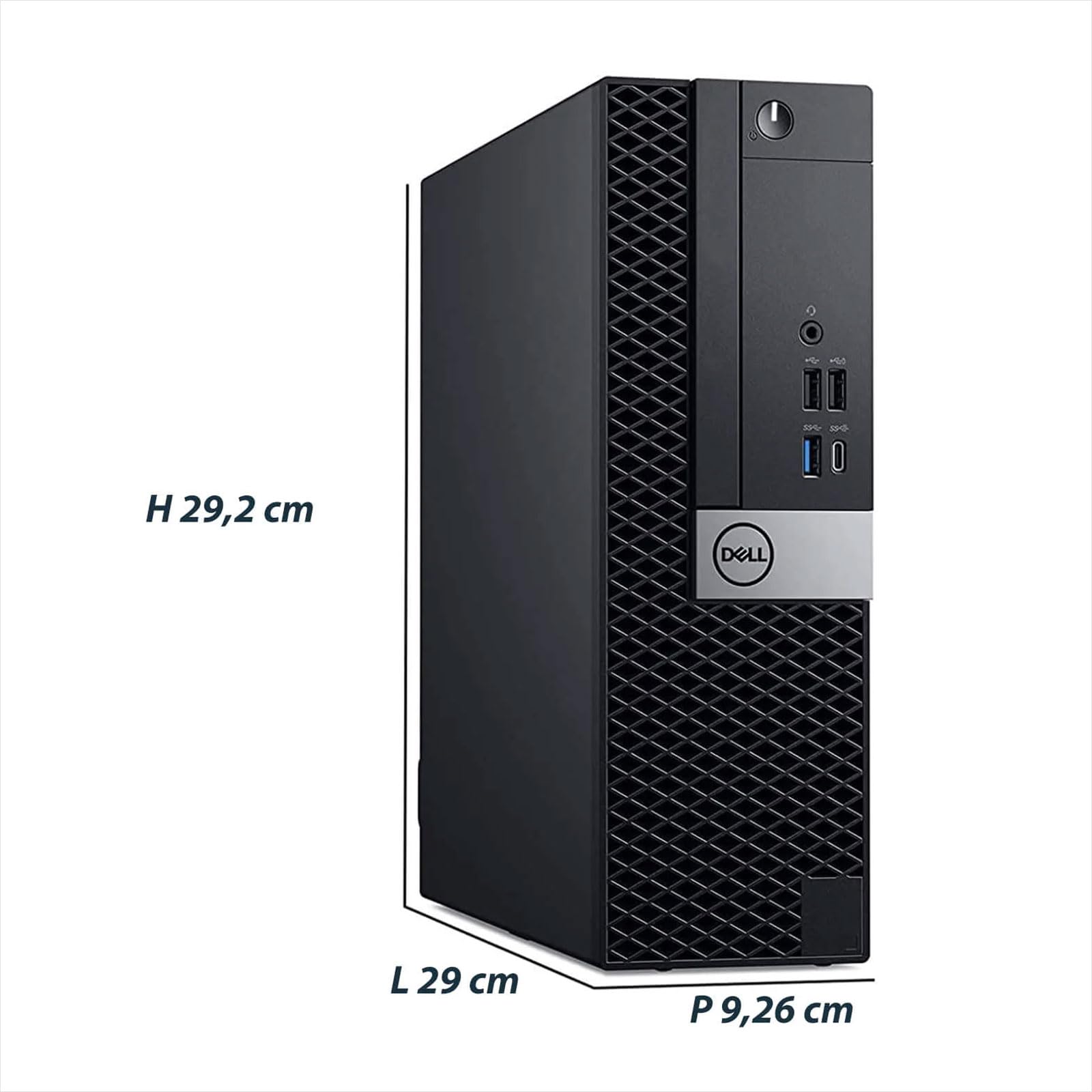 Dell Optiplex 7050 TWR PC Computer Fisso Intel Core i7 6th, Ram 16Gb, SSD 256Gb, WiFi Usb, Hdmi + DisplayPort, Windows 11 Pro + Libre Office (Ricondizionato)