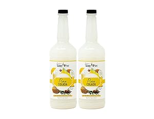 Jordan's Skinny Mixes Syrups, Pina Colada, Cocktail Mix, 32 Ounces (Pack of 2), Flavoring for Cocktails, Mocktails, Frozen Drinks, & Flavored Beverages
