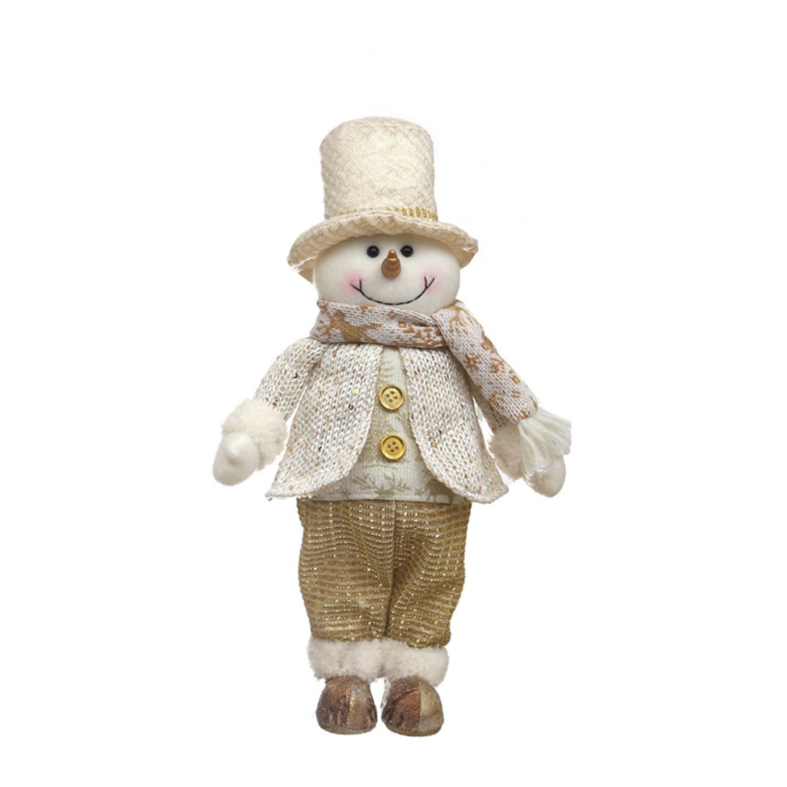 Tsophreniq Nordic Christmas Doll Figurine Adorable Santa Snowman Elk Decor with Battery Lights Christmas Doll