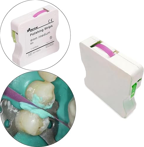 Miniatura 6 de Tiras de pulido dental, 2 unidades, lijado de superficie de resina interdental de dientes de 0.157 pulgadas, blanqueamiento dental para cuidado