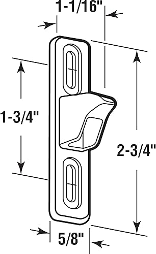 Miniatura 2 de Prime-Line MP2082 Puerta corredera de 12 pulgada de ancho con fundición cromada, 2 unidades (paquete de 1)
