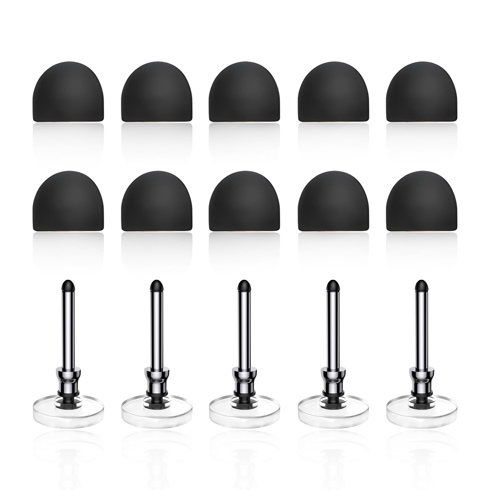 Bopomofo 10 Rubber Tips+5 Transparent Disc Tips