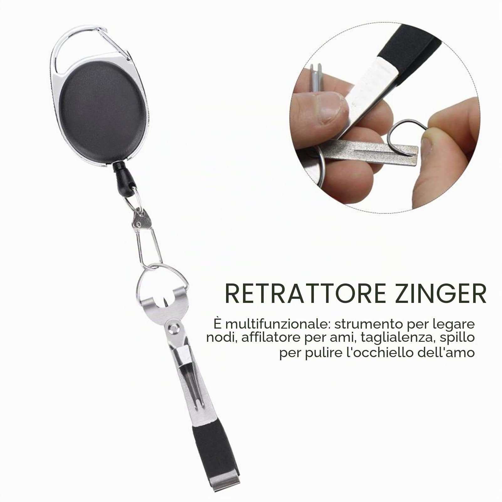 Tiiyee Tronchese per Lenza, Attrezzo di Legatura a Nodo Rapido da Pesca Pinza Multifunzione Mosca Attrezzatura Multifunzionale Strumento Taglierina Tronchesino Tronchesi Legare Fissaggio Portatile