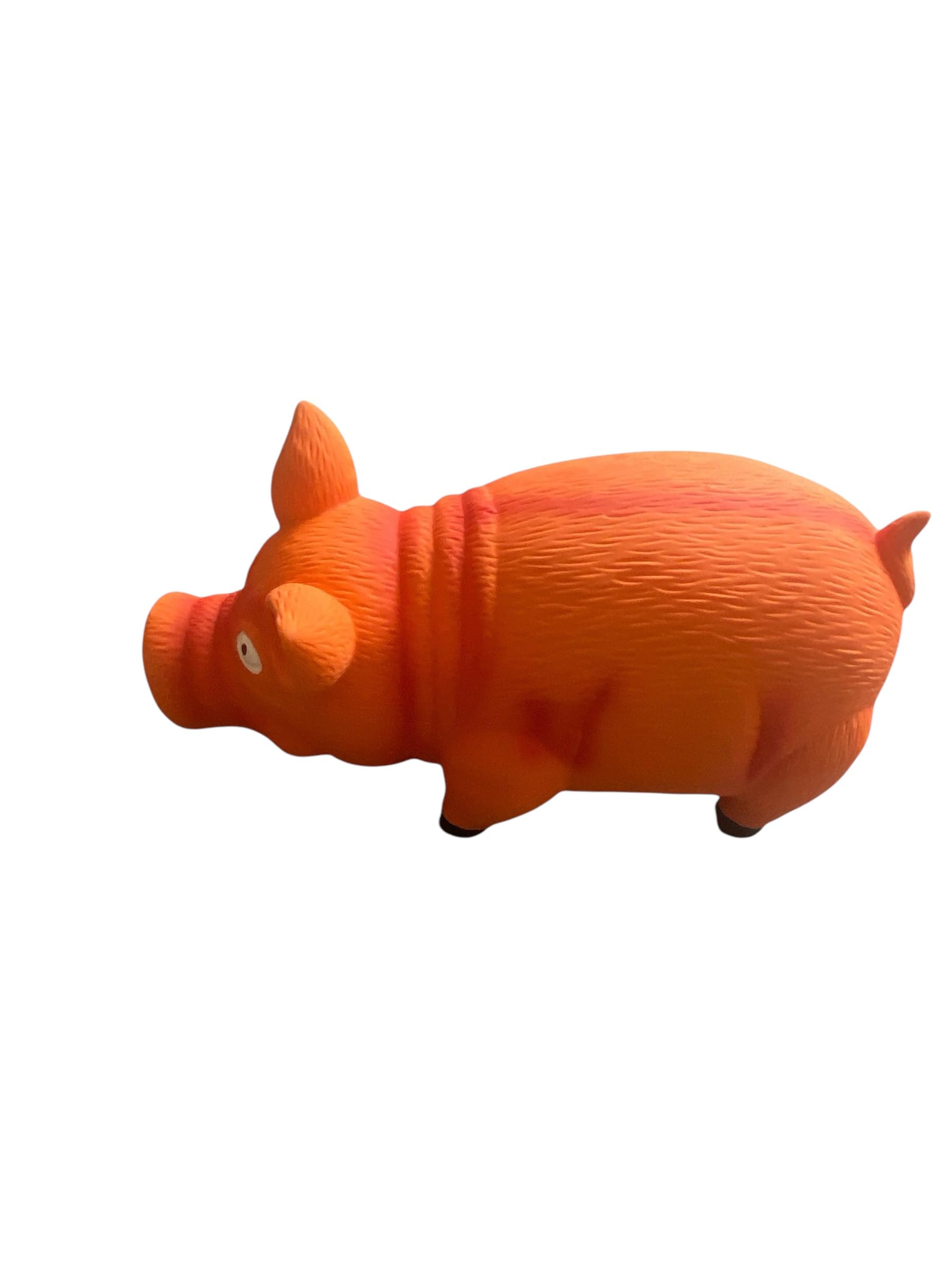 SQEAKEY PIG DOG TOY GRUINTING AND OINKING (1 PIECE ONLY) RANDOM CLOUOR SENT, RANDOM COLOR, 8 INCH LENGTH