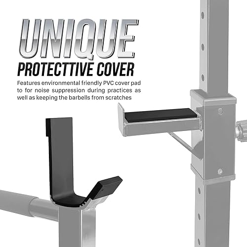 Miniatura 6 de Yes4All Soporte para sentadillas para gimnasio en casa, soporte ajustable para levantamiento de pesas, estación de barra de inmersión, soporte de