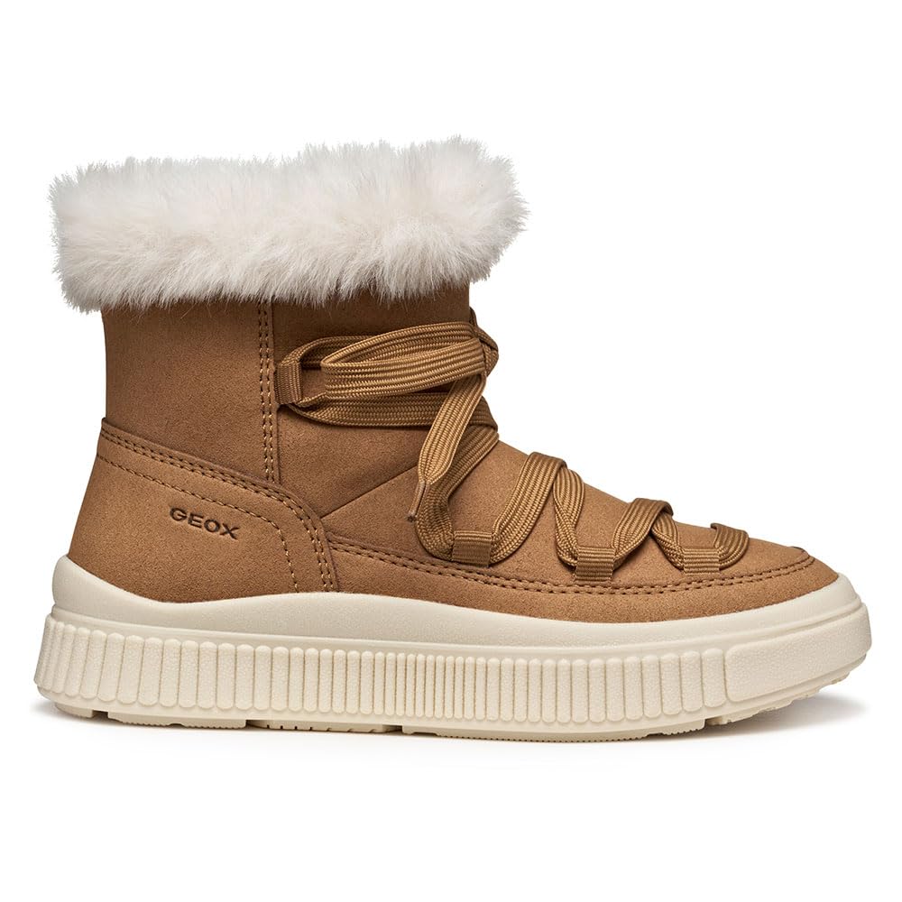 Geox Girls' J Laquinny GirlAnkle Boot, Whisky Brown, 1.5 UK