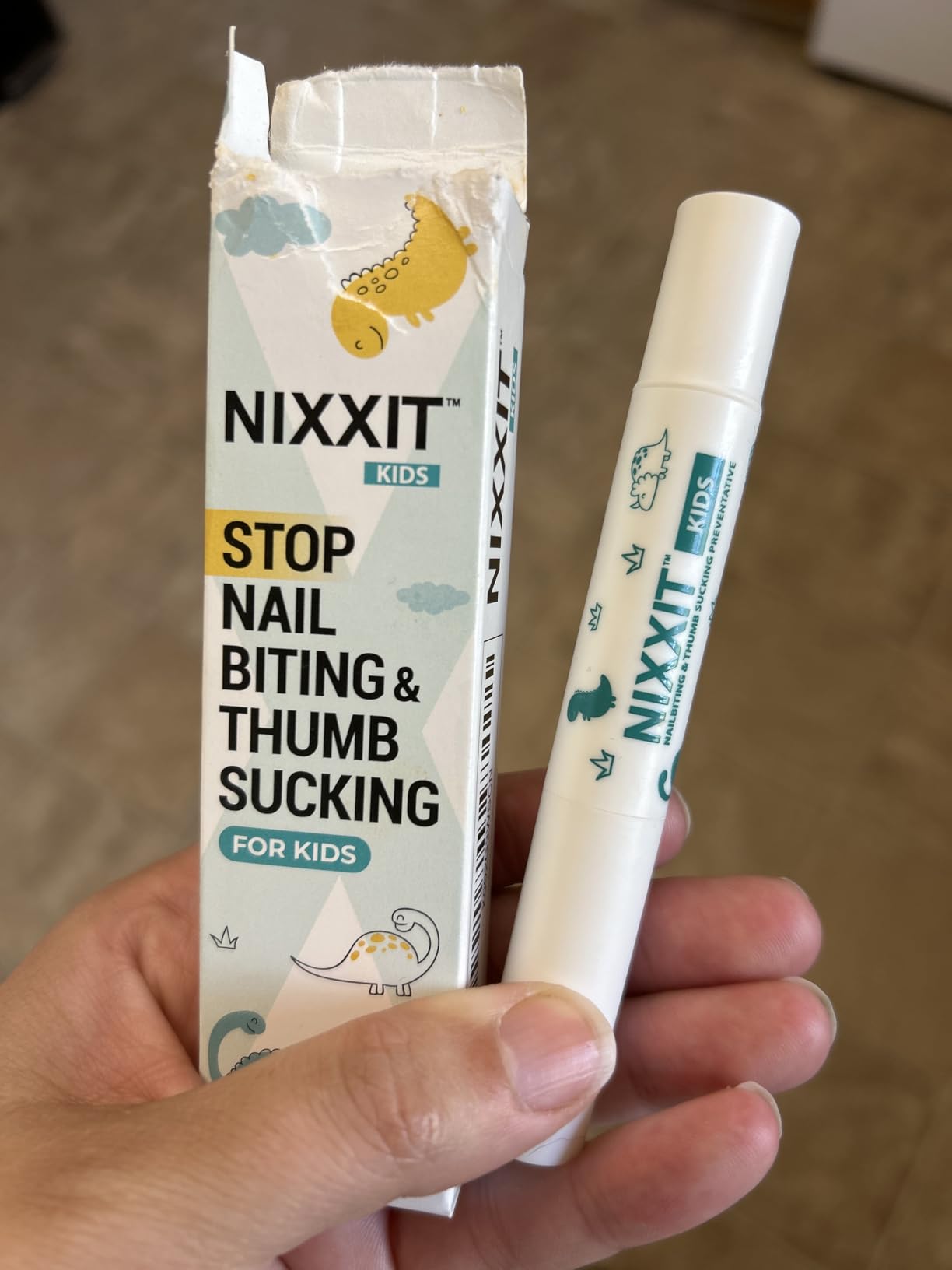 NIXXIT Nail Biting Prevention for Kids - Thumb Sucking Deterrent for Kids, Toddlers, Children - No Bite Nail Polish Pen - Bitter Taste - Safe & Effective Solution for Age 3+