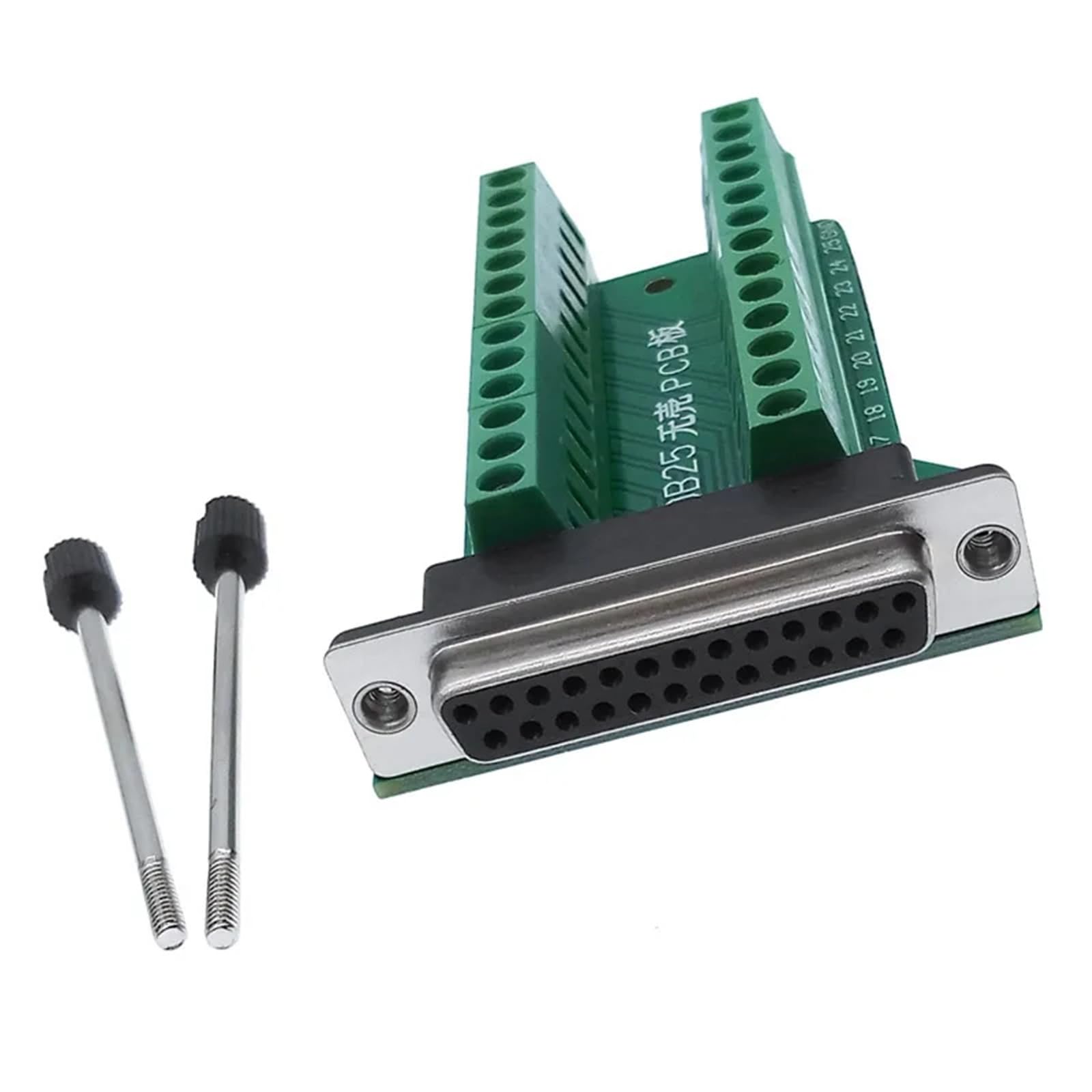 DB25 Adapter 25-pinowy RS232 Sygnały szeregowe Terminal Interfejs Konwerter do złącza Męski Żeński D Sub 1 szt. (nakrętka żeńska)
