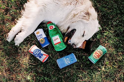 ZippyPaws Squeakie Can – Zippy Extra, brinquedos engraçados para cães com álcool para cães pequenos