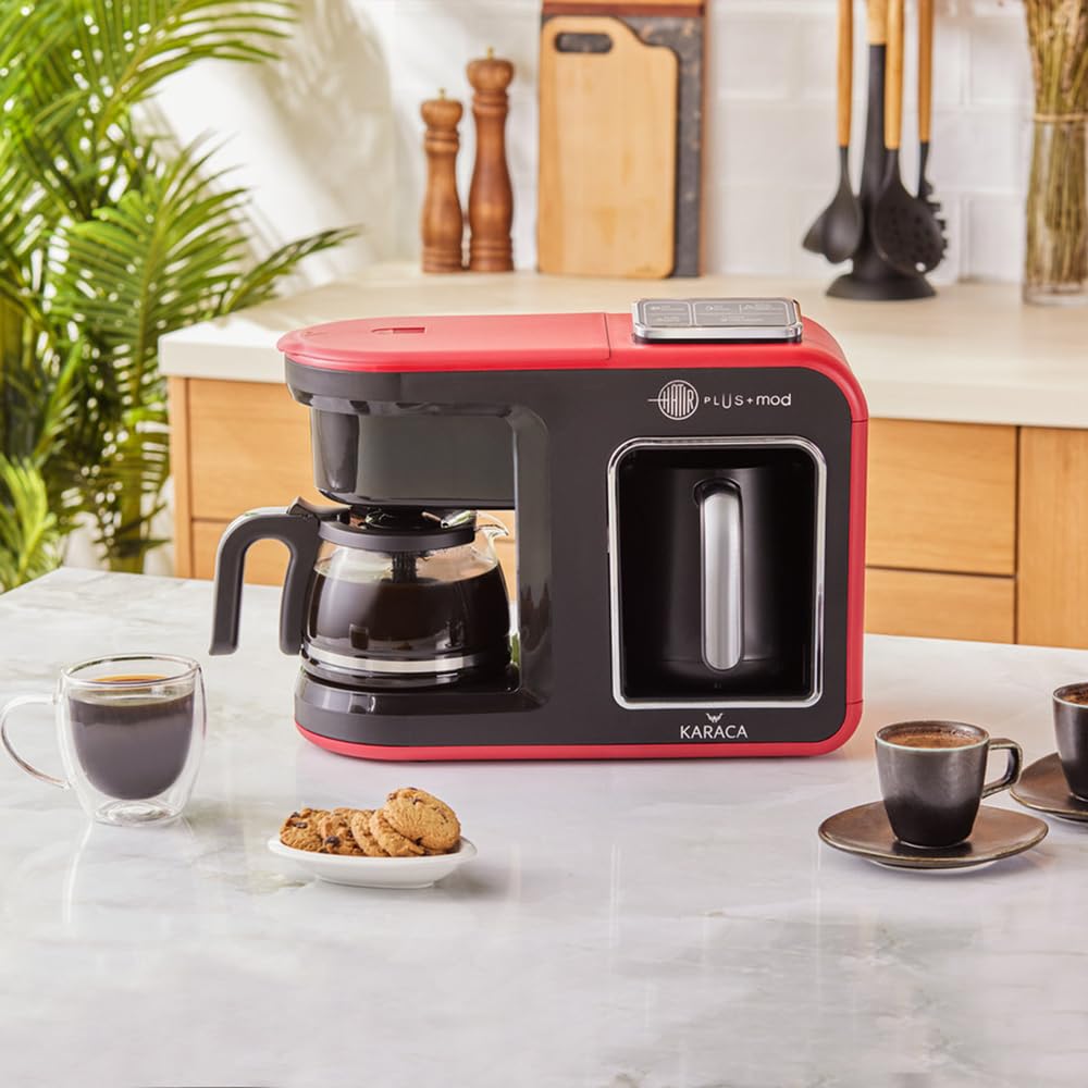 Karaca Hatır Plus Barista Steel 6 in 1 Çelik Cezveli Konuşan Közde Türk Kahve Ma