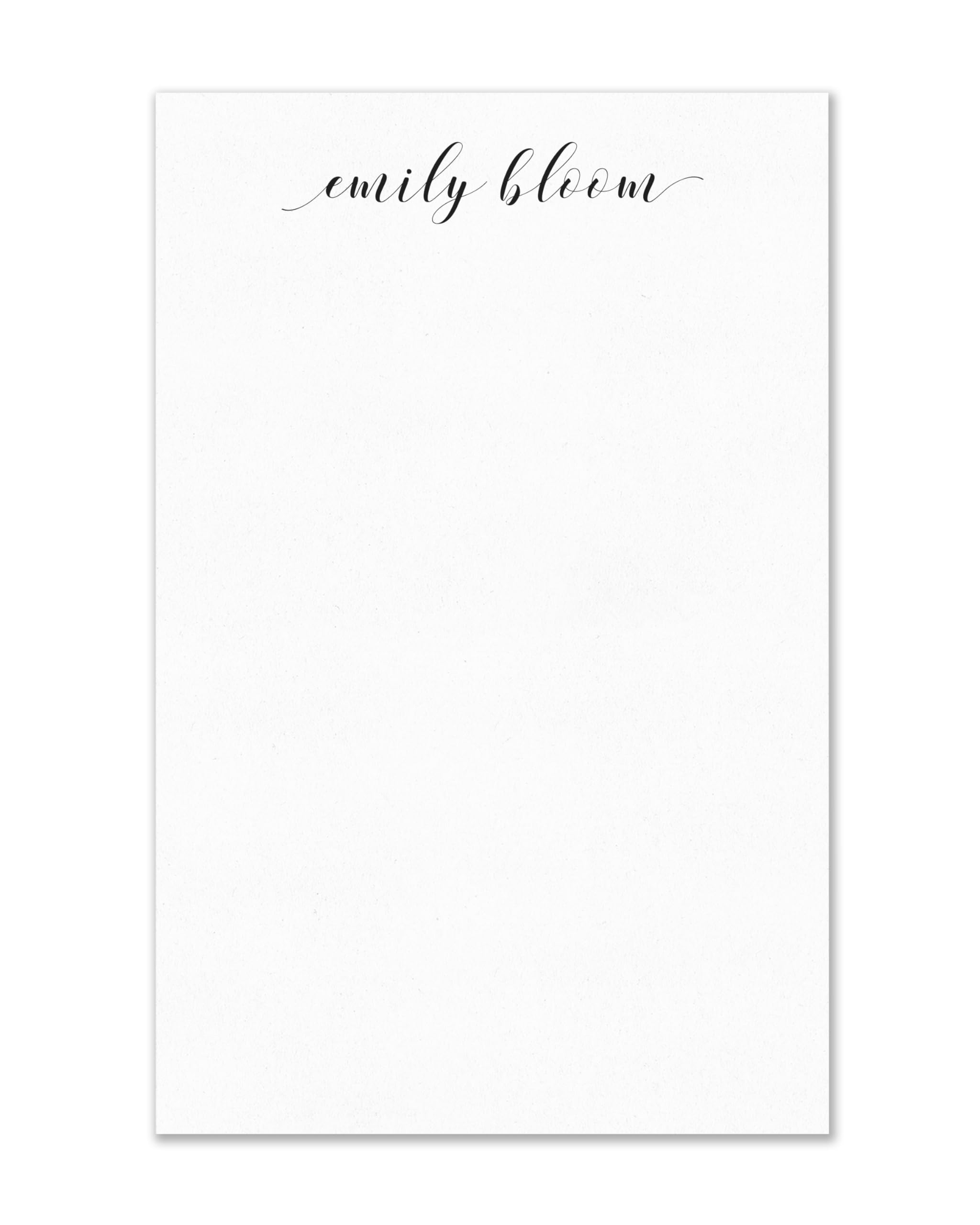 Personalized Notepad Stationery with Name in Lowercase Font, Available in 4 Sizes, Lined or Unlined in Choice of Colors, Note Pad Memo To Do List Pad