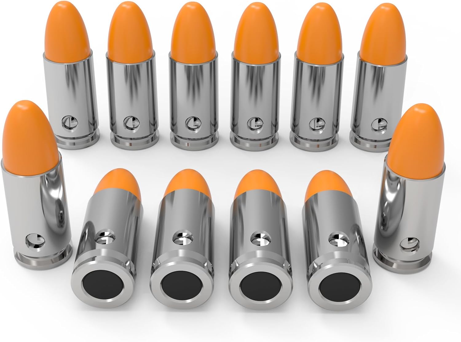 Snap Caps Training Dummy Rounds Practice Safe Loading Firing Close to Real Weight 9mm-12pcs