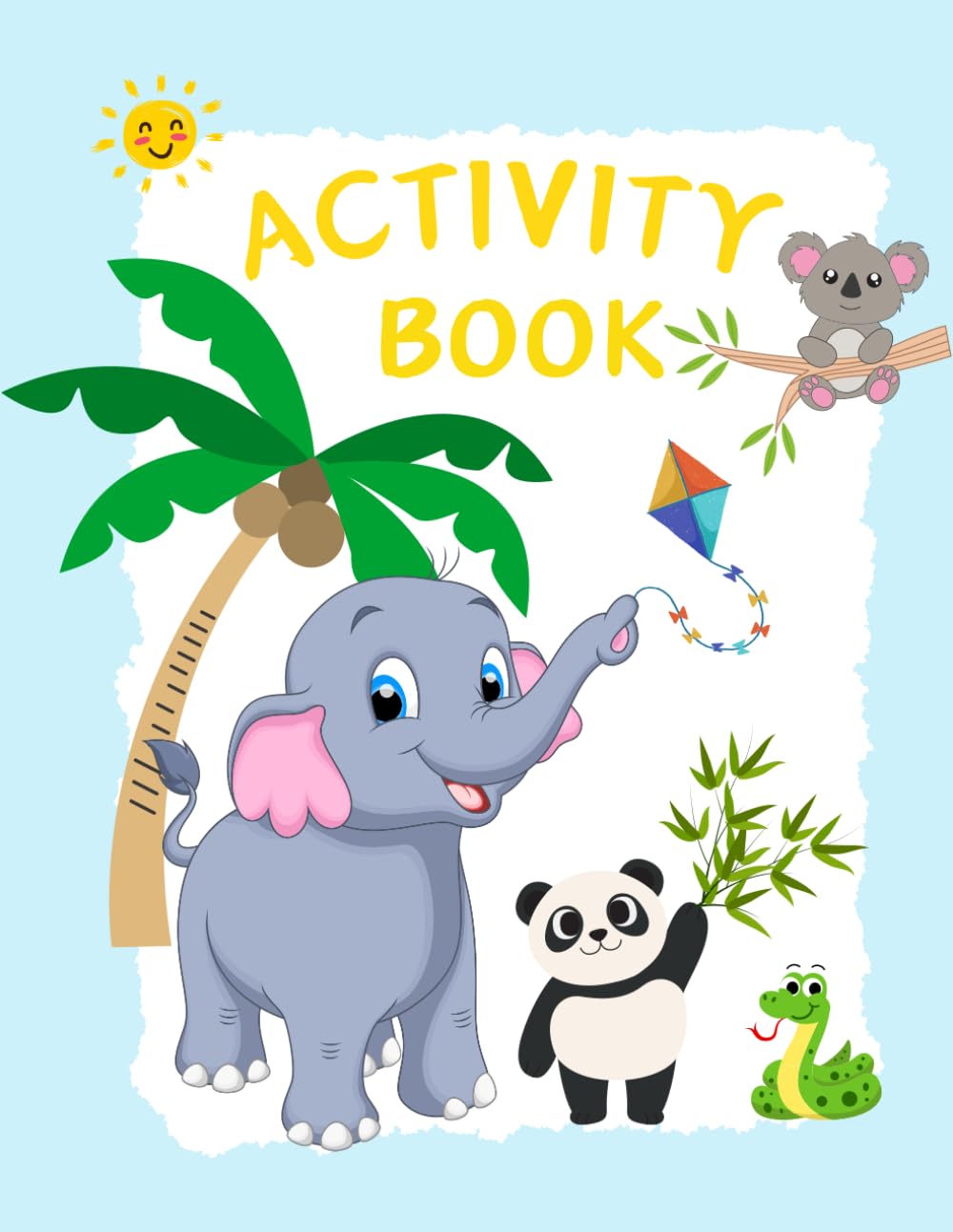 ACTIVITY BOOK: Fun Animal Coloring Pages for 3-5 Year Olds, Mazes, Find the Differences, Match the Identical Images