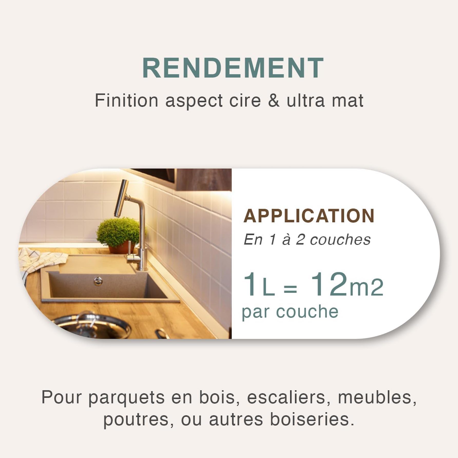 1919 by MAULER - Olio Parquet & Mobile Biosourcée La Vegetale - Ultra opaco incolore - 1L - Protezione macchia, graffi, urti, inodore