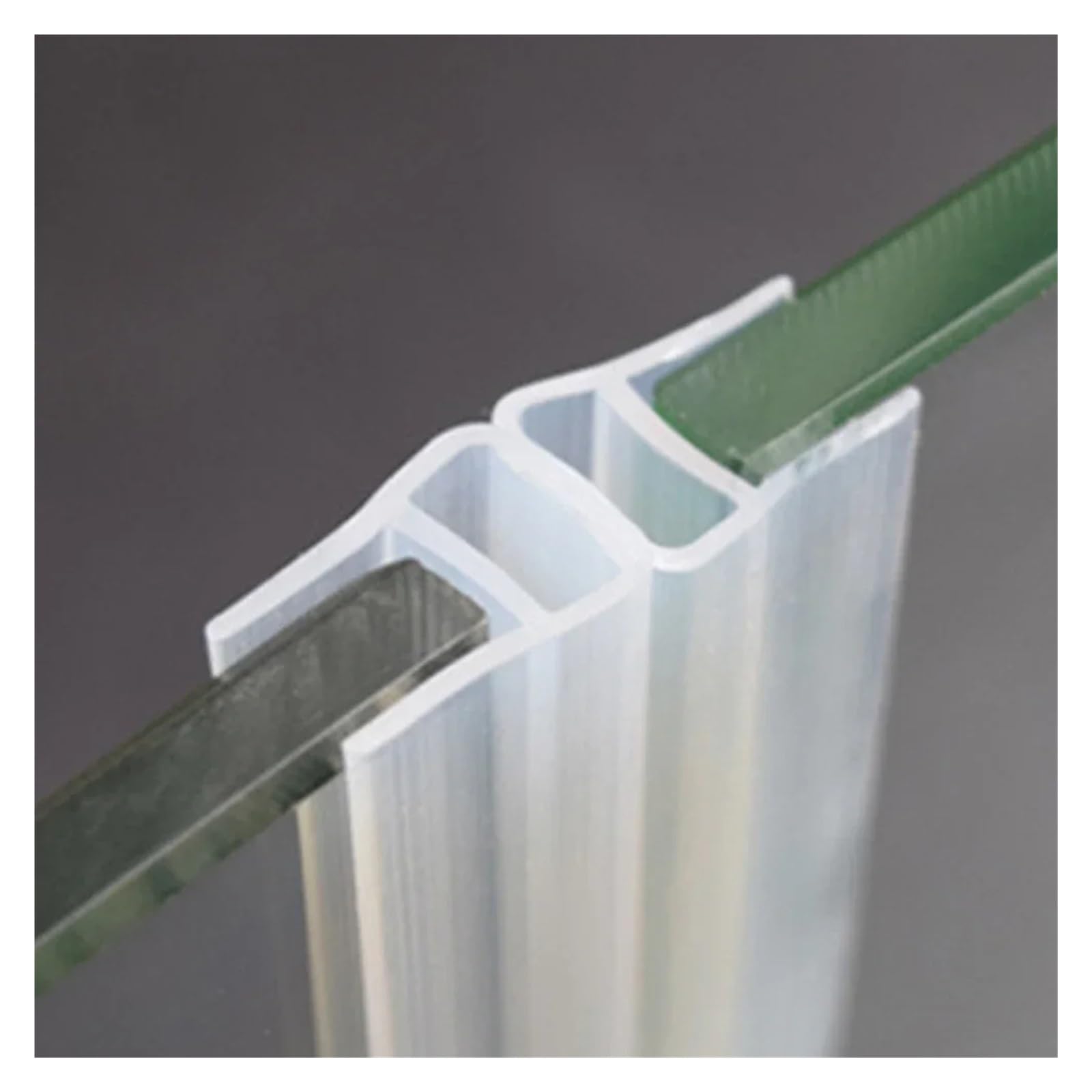 4 m Duschtürdichtung, Badewanne, Duschstreifen, Dichtung oder Bildschirme, Türen, Glas, Dichtungen, Lücken, Heimwerker für Duschtüren, Glas(F Shape 6mm 4M)