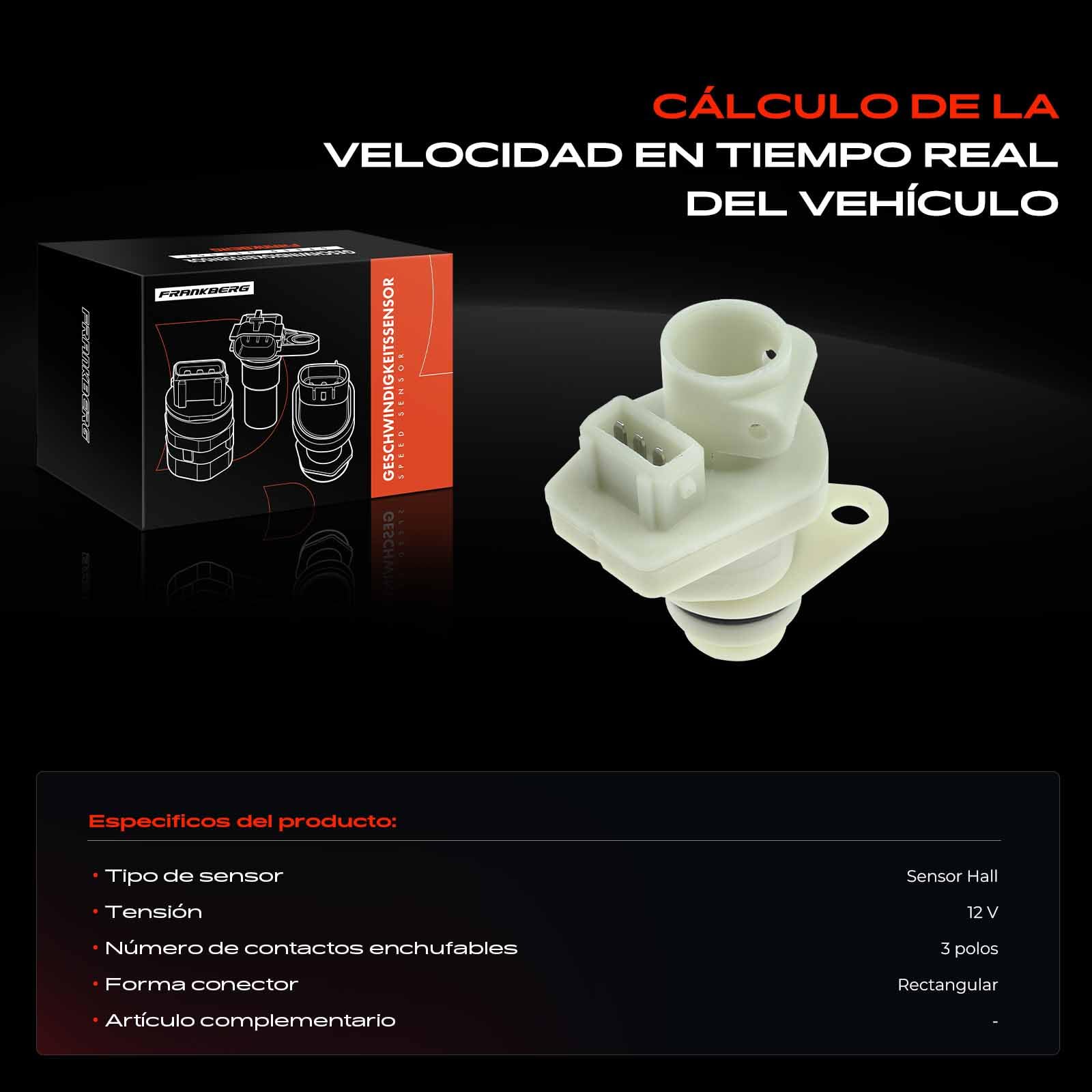 Frankberg Sensor de distancia Sensor del eje del velocímetro Compatible con 206 CC 2D 206 Compacto 2A/C Xsara Picasso N68 106 II 1A 1C Berlingo/Berlingo First MPV GFK GJK MF Replace# 616024