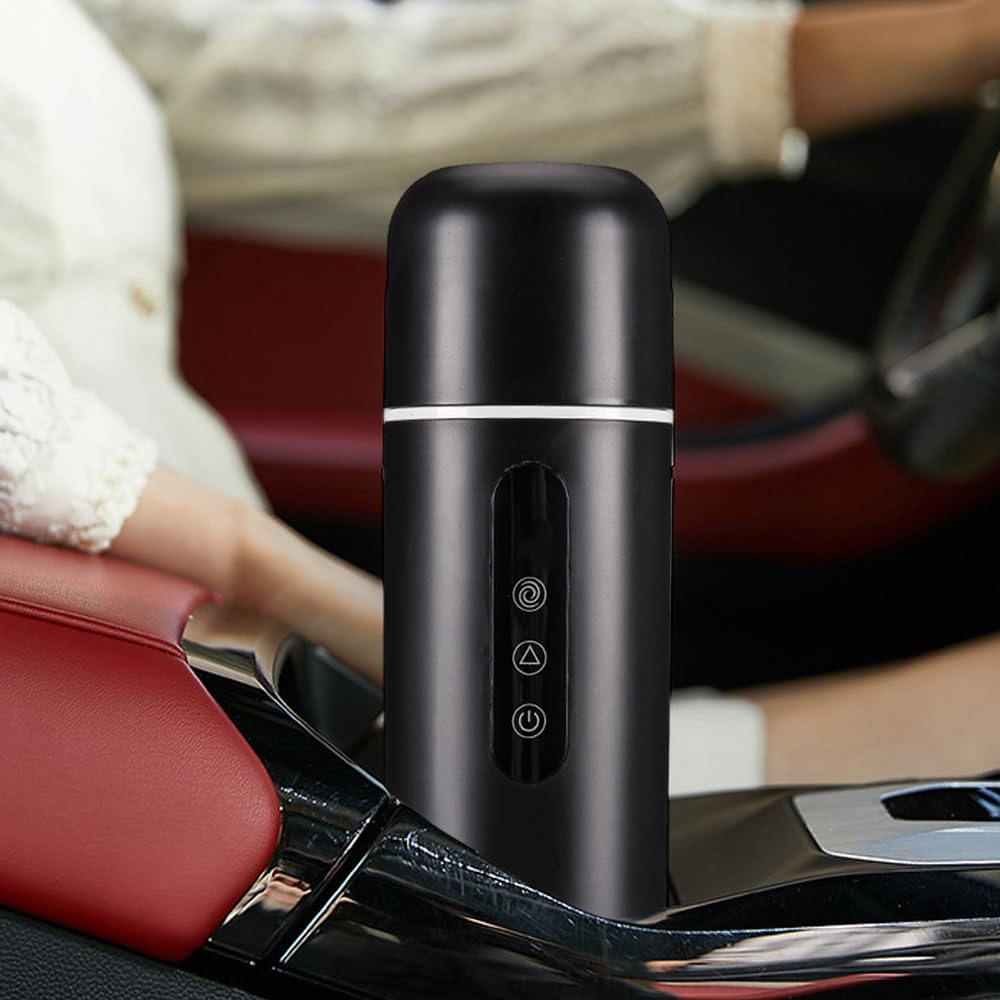Bouilloire Électrique Portable 3 en 1, 420ML Mini Bouilloire à Thé Chaudière à Eau Chaude à Température Réglable avec Agitation à Induction Magnétique pour Thé Lait Café