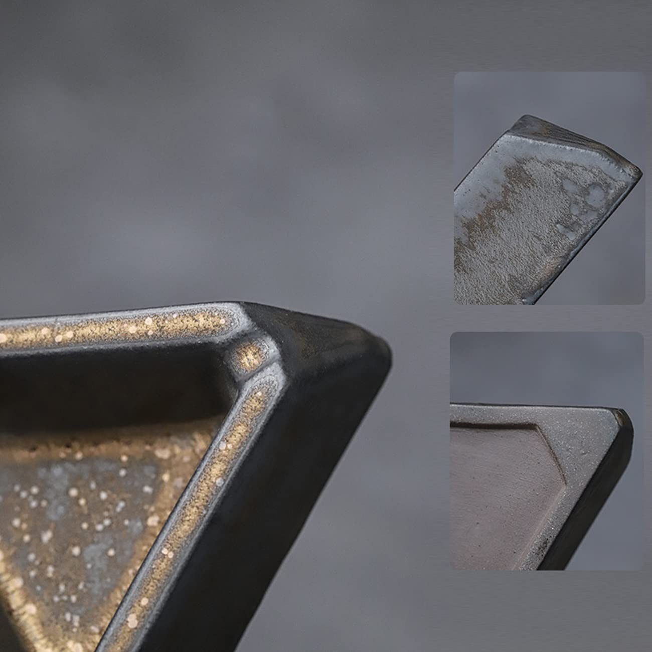 posacenere, Posacenere da tavolo in ceramica con motivo triangolare retrò, regalo for uomo e donna, creativo, for casa, soggiorno, ufficio, personalità