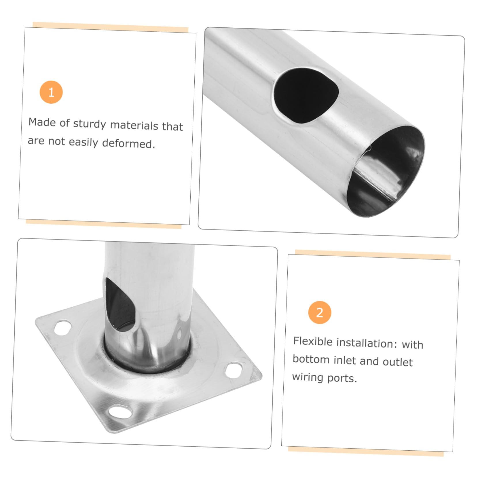 Angoily 2pezzi Supporto Per Antenna in Acciaio Inossidabile Staffa Di Montaggio Parete Per Telecamera Supporto Verticale Per Antenna Wireless Per Tv Esterna Staffa Di Rete Wi-fi e Configur