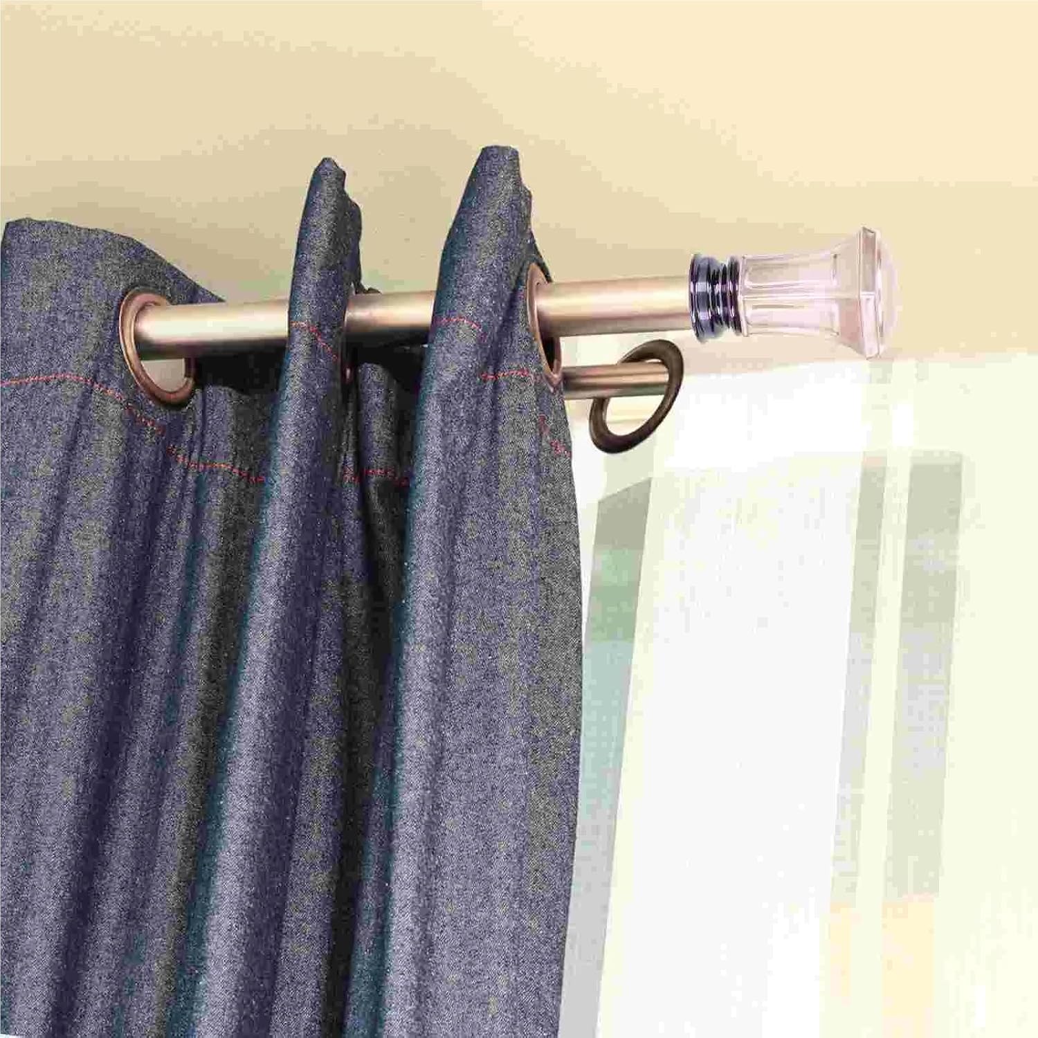 Curtain head, Curtain Rod Finials Pack Of 2 Aluminum Alloy Covers
