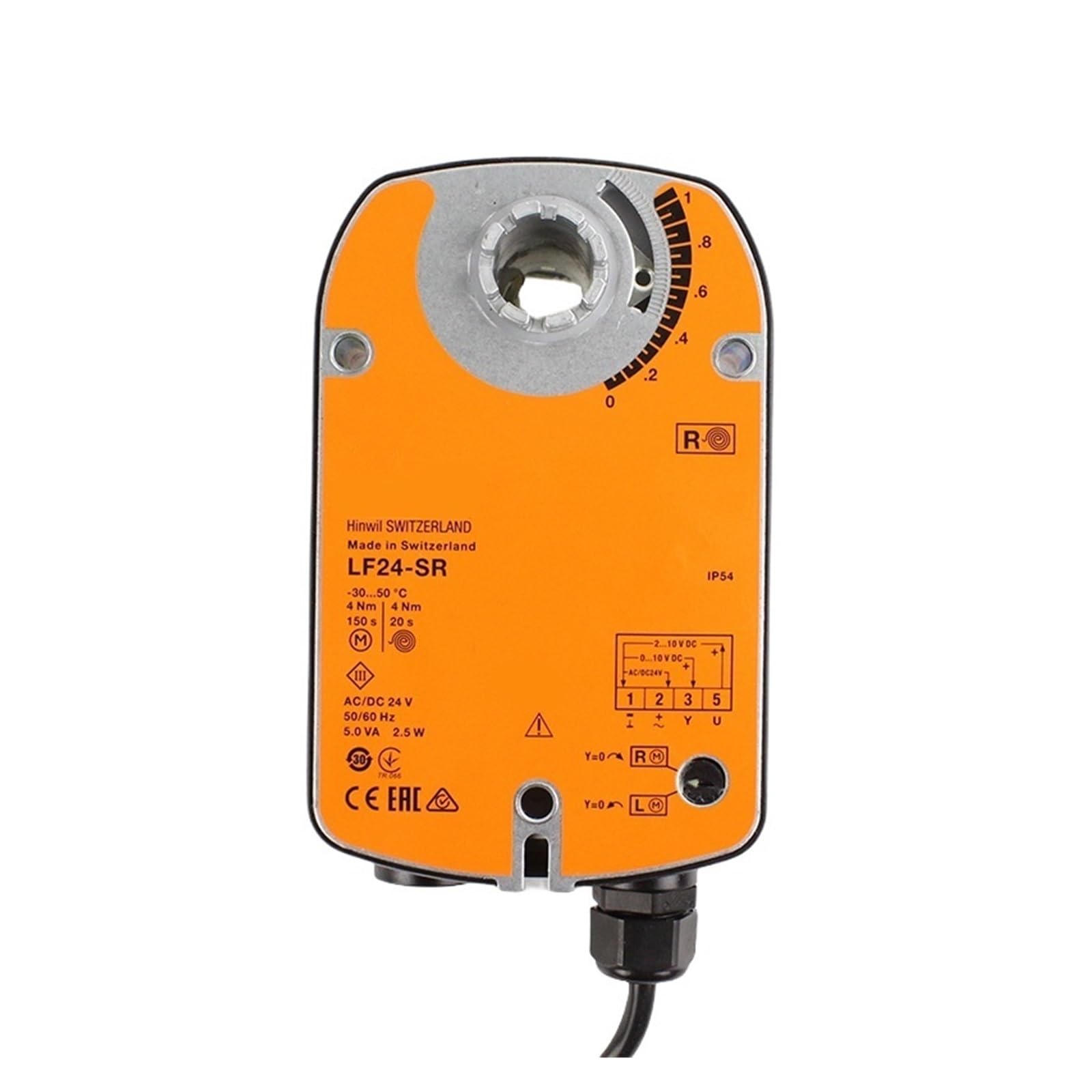 BRODEFUP LF24-SR Rotary actuator fail-safe 4 Nm AC24V DC24V IP54