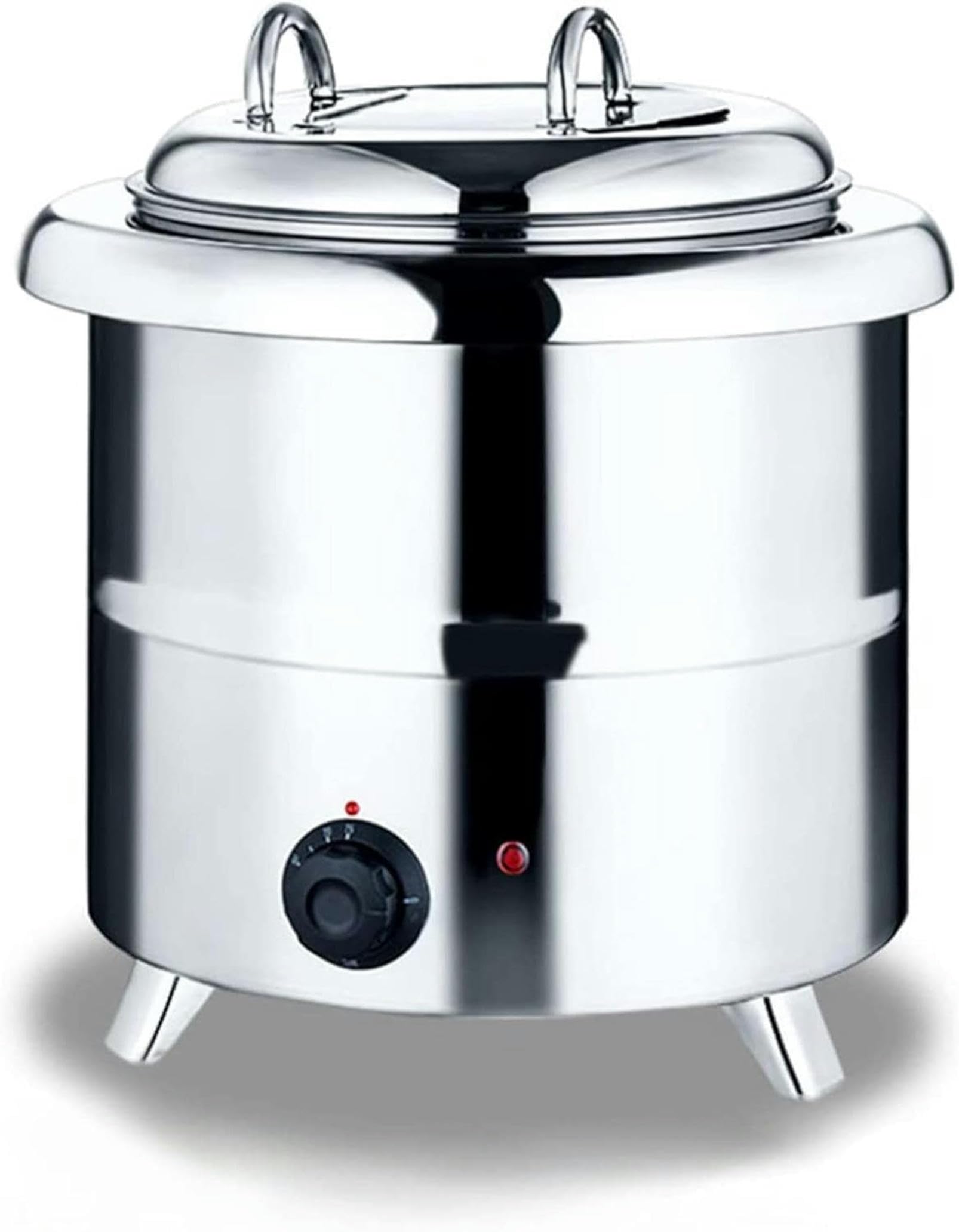Eoweiot 13L Commercial Electric Soup Kettle - Stainless Steel Portable Design Buffet Food Warmer Machine for Restaurant