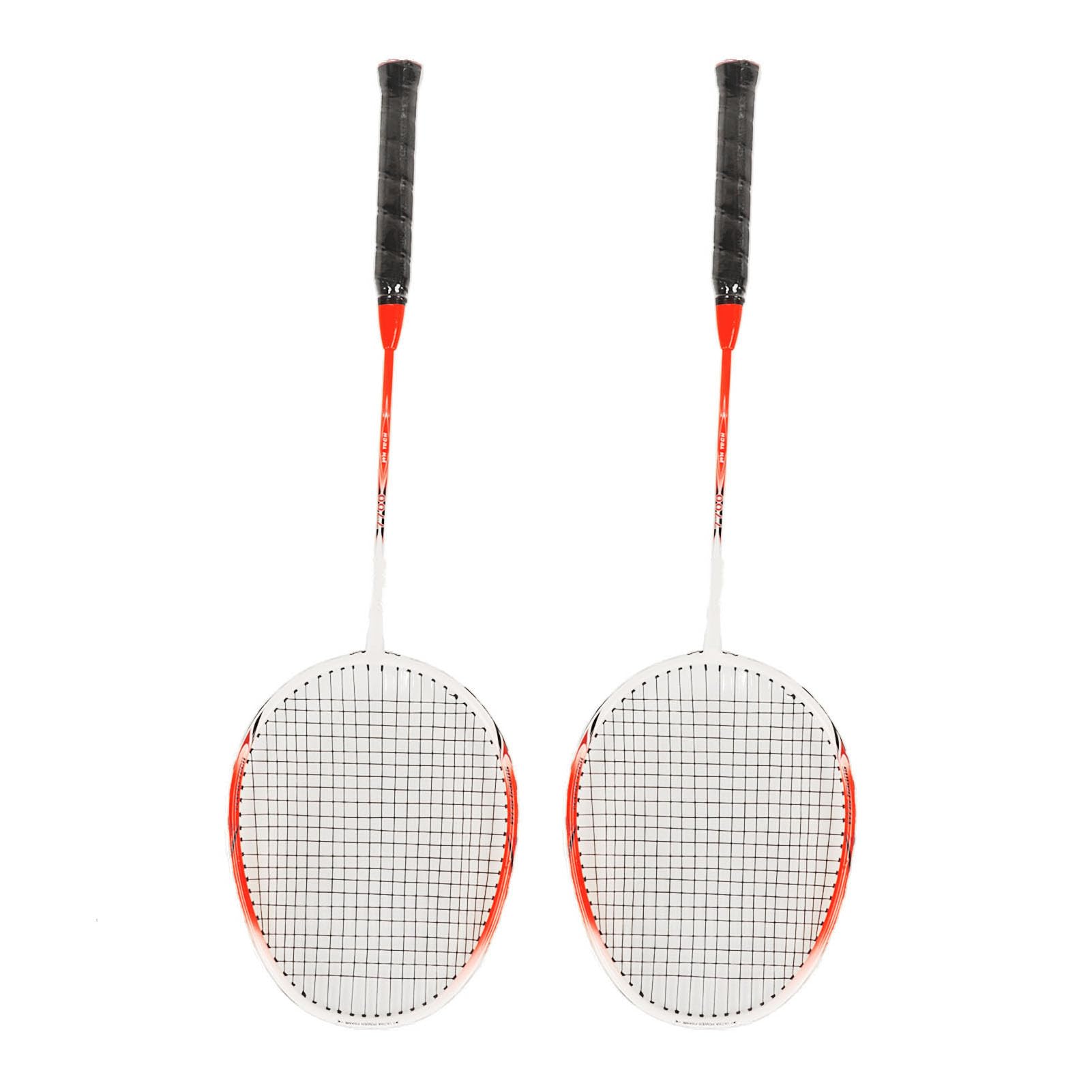 Racchette da Badminton Leggere e Resistenti, Set per Sport All'aria Aperta, Acciaio Al Carbonio Legato per Adulti, 2 Pezzi