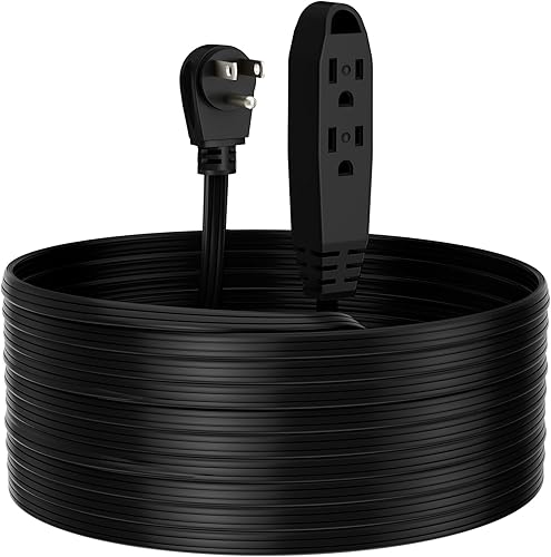 Kasonic - Cable de extensión de 3 tomas de corriente de 25 pies, 1 paquete, múltiples salidas a tierra de triple cable, certificación UL 163 SPT-3,