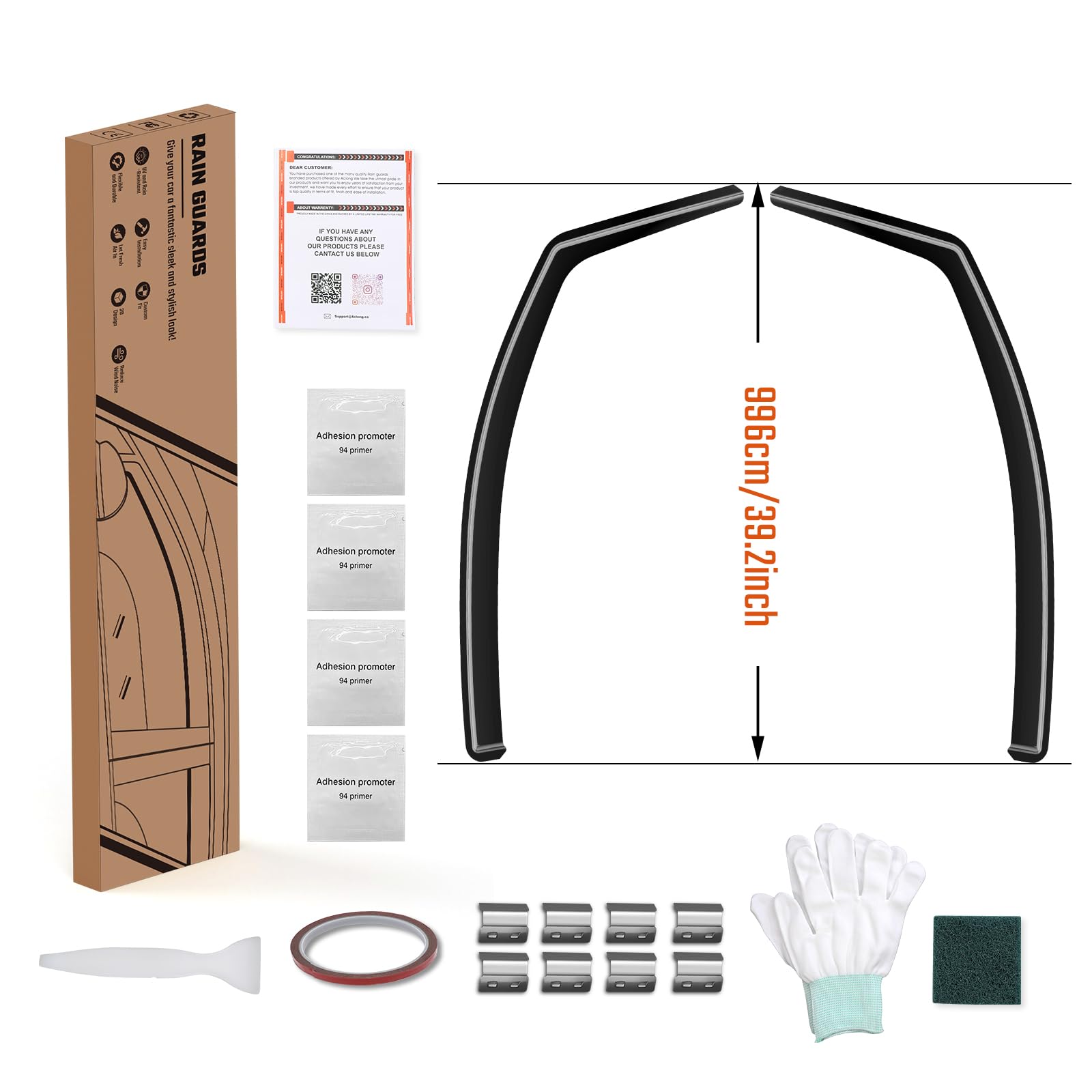 GEARMONSTER Windabweiser für VW Caddy 2005-2018 Autofenster Regenschutz Regenabweiser Integrierte Deflektoren Integrierter Windabweiser, 2 Stück, Schwarz