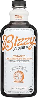 Bizzy Cold Brew Coffee, Organic, Breakfast Blend, Unsweetened - 48 fl oz