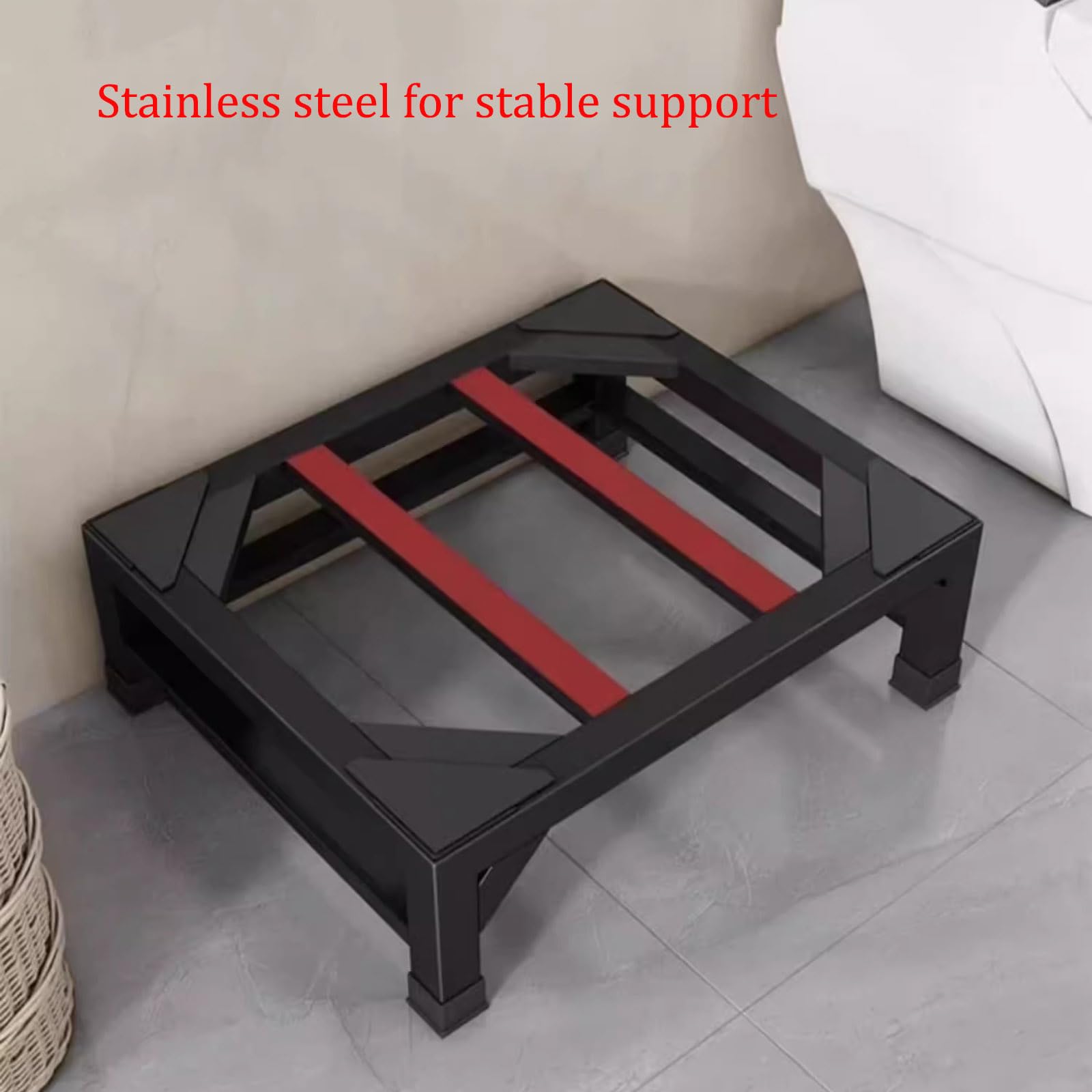 Base para Lavadora y Pedestal para Secadora. Estante de Acero con Recubrimiento en Polvo de Alta Resistencia para Mayor Estabilidad y Soporte. Altura Ajustable y diseño antidesliza