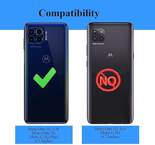 Miniatura 2 de Weycolor Funda para Moto One 5G  Moto One 5G UWMoto G 5G Plus, soporte de coche delgado, antideslizante, funda protectora verticalhorizontal para