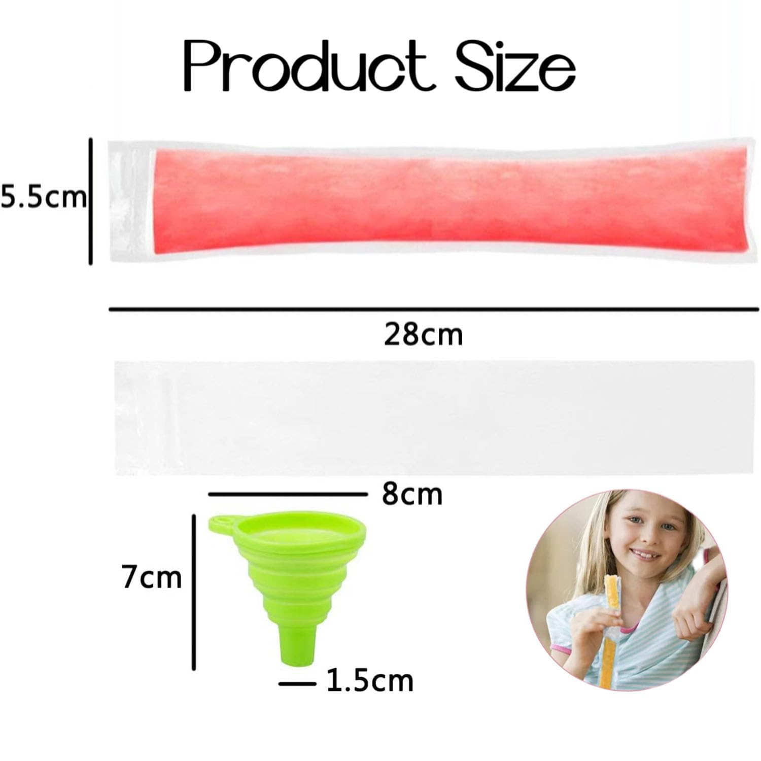 100 Pièces Sacs Popsicle, Sacs De Sucettes Glacées, Ice Pop