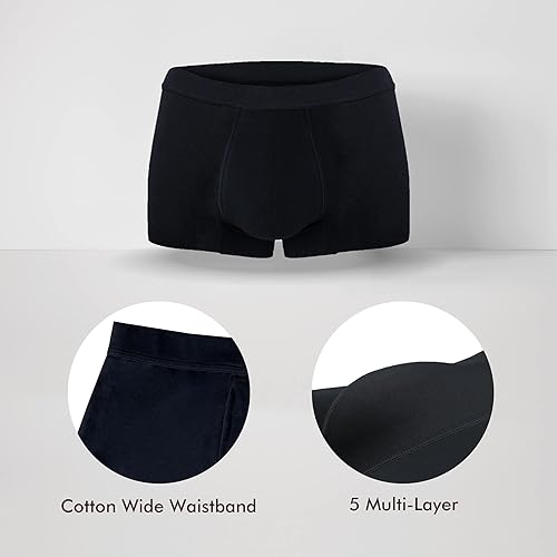 Miniatura 6 de AIRCUTE Ropa interior absorbente lavable para incontinencia urinaria para hombres, calzoncillos tipo bóxer regulares para fugas moderadas de la