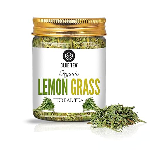 Organic Lemongrass Herbal Tea Leaves - 100g (100 Cups) I Boost Metabolism used for Detox | New Year Tea Gift