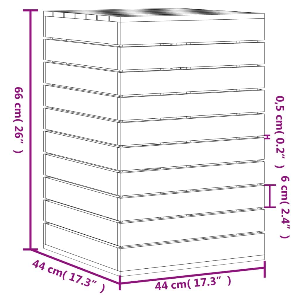 Wäschetruhe aus massivem Kiefernholz 44 x 44 x 66 cm mit Deckel und Tragegriff, Wäschekorb für wäschebox Ordnung im Haushalt