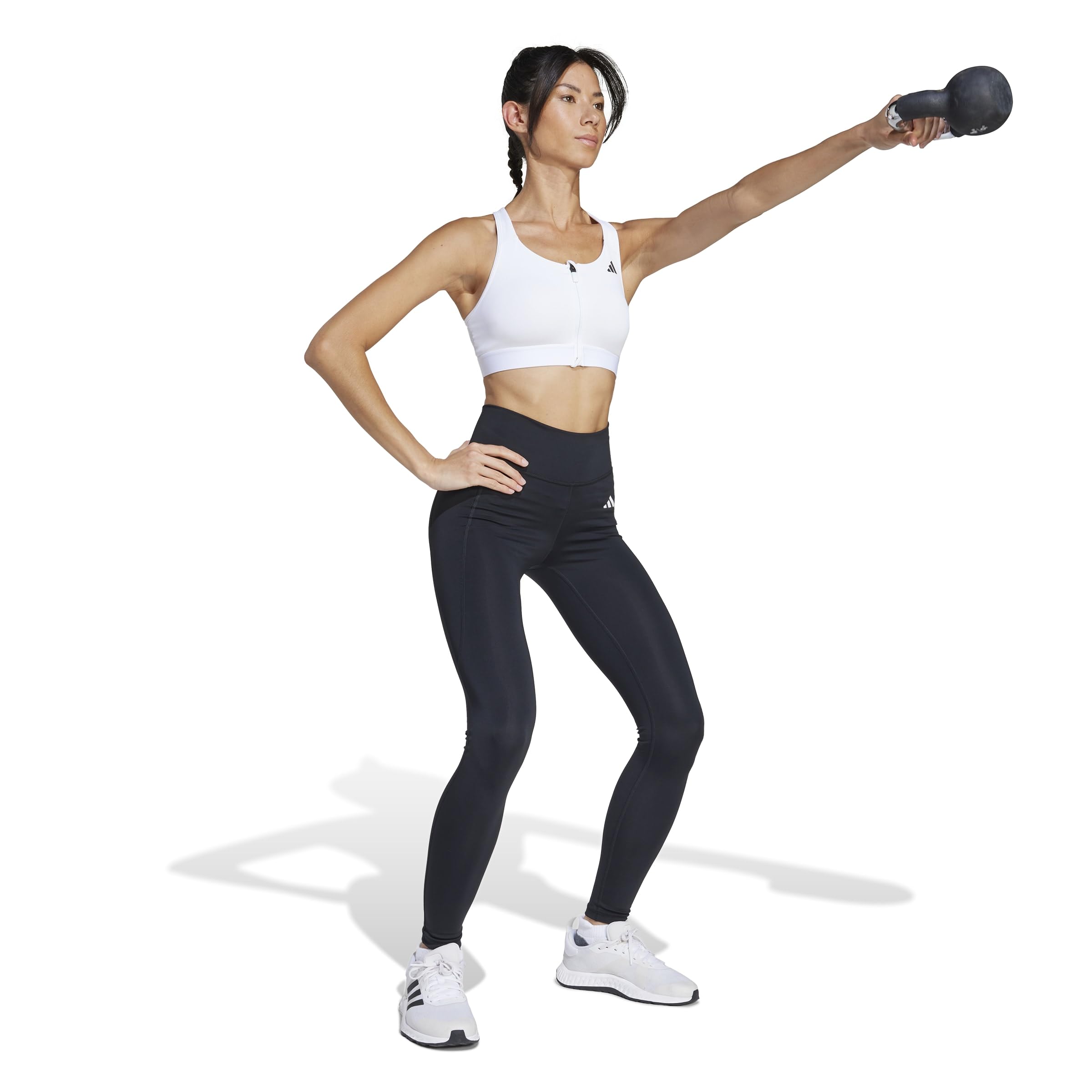 adidas Donna Powerreact Training Medium Support Zip Bra