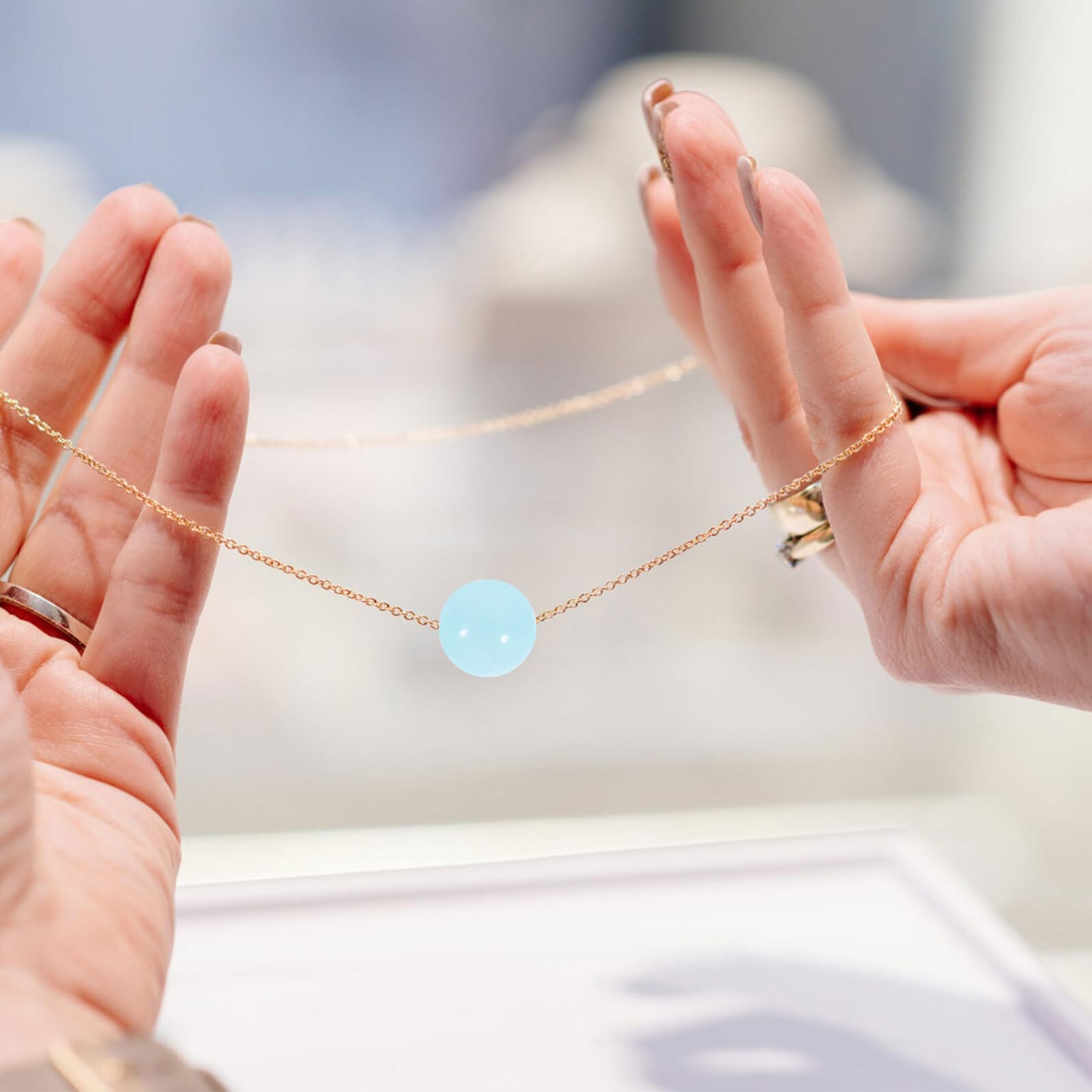 Homoyoyo Cuentas de Vidrio Redondas Azules de 8 MM para Bisutería DIY 900 Unidades 18 Paquetes de 50 Cuentas Accesorios para Pulseras y Collares Ideales para Manualidades y Proyectos
