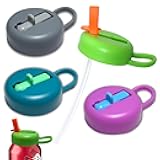 4-Pack Reusable Plastic Can Straw Lid - Sealed Soda Can Cover with Straw for Outdoor, Camping & Home Use